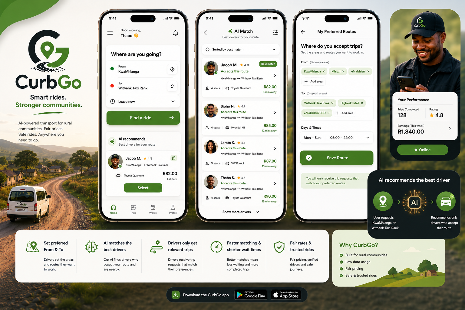 CurbGo on phone